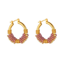 Load image into Gallery viewer, Lilac Cluster Hoops- Knight &amp; Day Jewellery