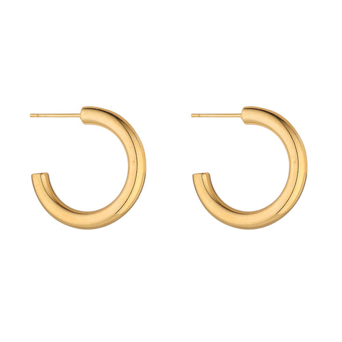 Rosalee Gold Hoops- Knight & Day Jewellery