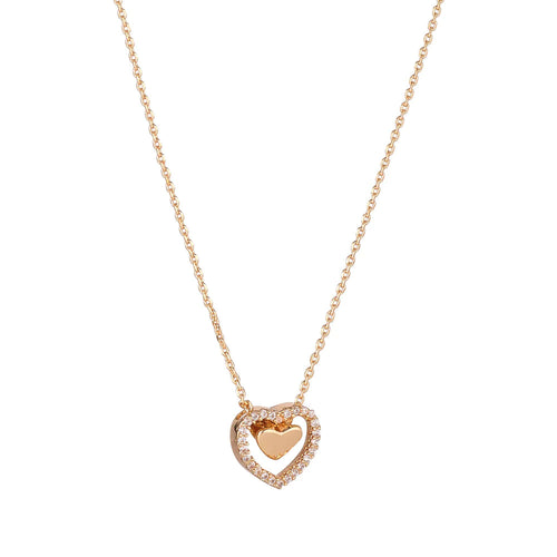 Gold Heart to Heart Pendant- Knight & Day Jewellery