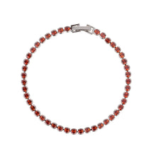 Load image into Gallery viewer, Dakota Garnet Tennis Bracelet- Knight &amp; Day Jewellery