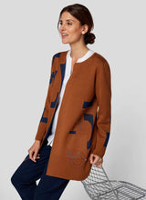 Load image into Gallery viewer, 114521 - Bronze Print Long Sleeve Cardigan - Rabe