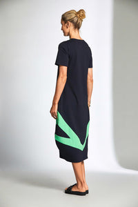 25190 - Colour Block Triangle Dress - Peruzzi