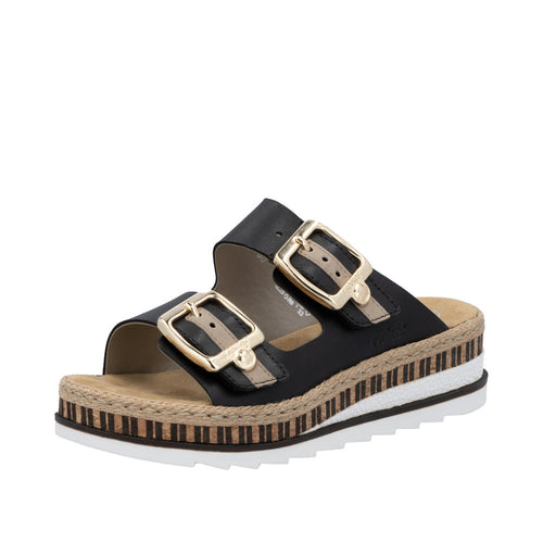 V7955-00 - Rich Buckle Buckle Sandal- Rieker