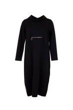 Load image into Gallery viewer, W24143- Side Zip Dress- Black- Peruzzi