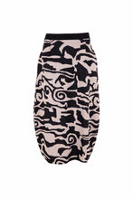 Load image into Gallery viewer, W24202- Elasticated Waist Print Skirt-Sand/Black- Peruzzi