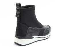 Load image into Gallery viewer, Della Zip Front Wedge Ankle Boot- Black- Heavenly Feet