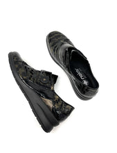 Load image into Gallery viewer, L4856- Low Wedge Velcro Fasten Shoes- Bronze/Black- Rieker