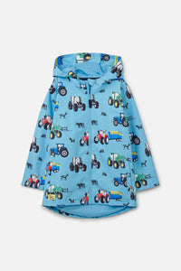 Ethan Boys Coat  Blue Tractor - Little Lighthouse