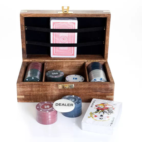 2211 - Harvey Makin Wooden Poker Set - Widdop