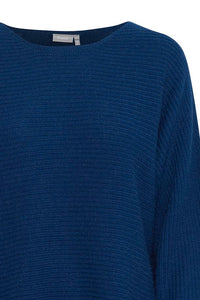 1845- Navy Knitted Jumper - Fransa