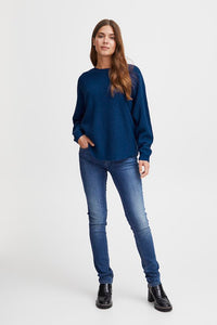 1845- Navy Knitted Jumper - Fransa