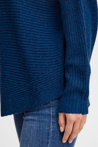 1845- Navy Knitted Jumper - Fransa