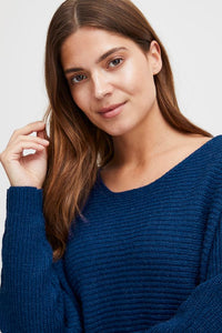 1845- Navy Knitted Jumper - Fransa