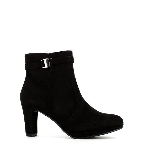 Jazz Black High Heel  Suede Boot - Millie & Co