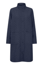 Load image into Gallery viewer, 2891-Long Navy Coat - Fransa