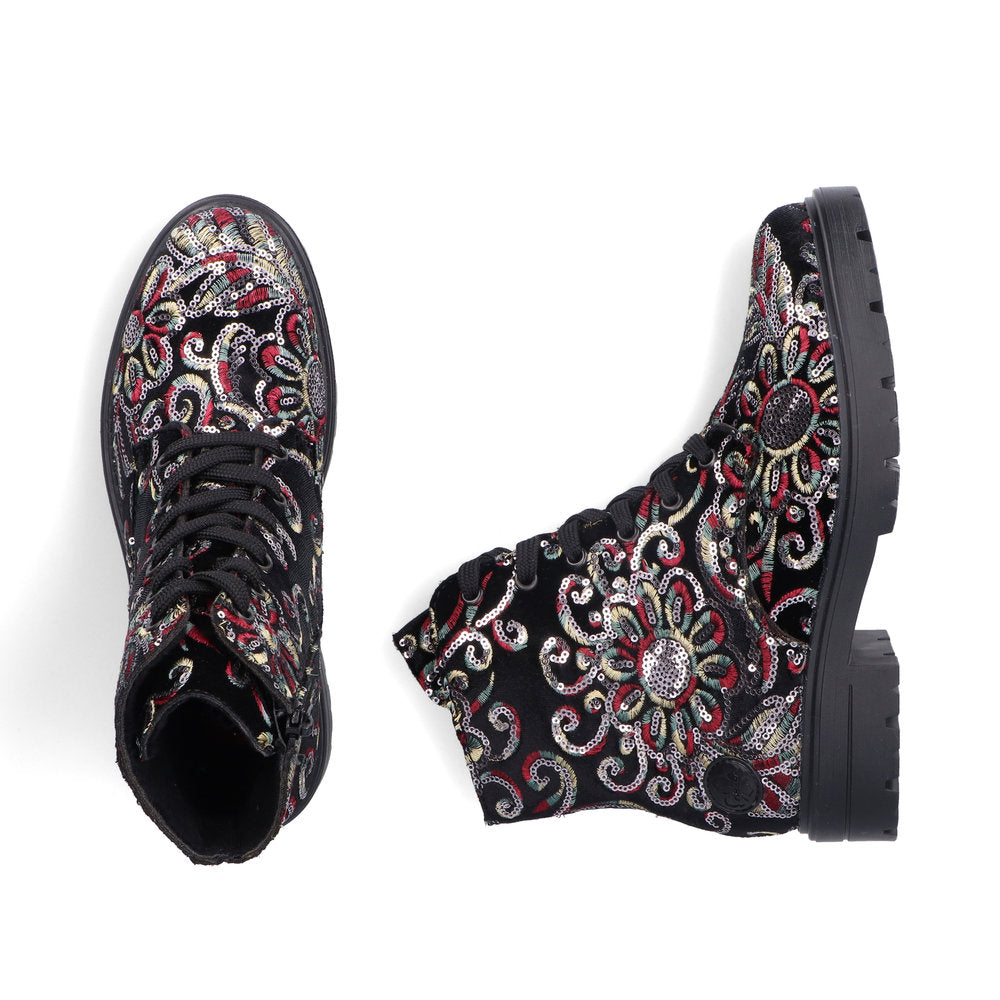 Floral biker boots online