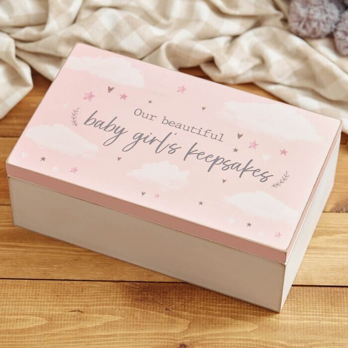 8BY385- Baby Girl Keepsake Box