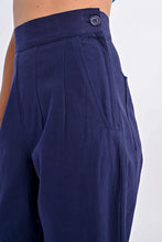 Load image into Gallery viewer, 163 - High-Waist Straight-Leg Trousers - Navy - Molly Bracken