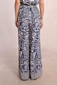 183 - Wide-Leg Zebra Print Trouser - Molly Bracken