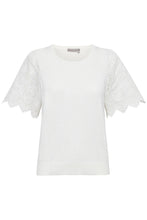 Load image into Gallery viewer, 2139- Cotton Short Sleeve White Jumper- Fransa