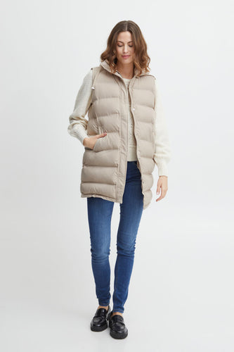 8749 Padded Gilet- Oxford Tan- Fransa