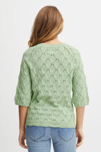 Load image into Gallery viewer, 1948- Knitted 3/4 Sleeve Jumper- Forest Shade Green- Fransa