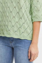 Load image into Gallery viewer, 1948- Knitted 3/4 Sleeve Jumper- Forest Shade Green- Fransa