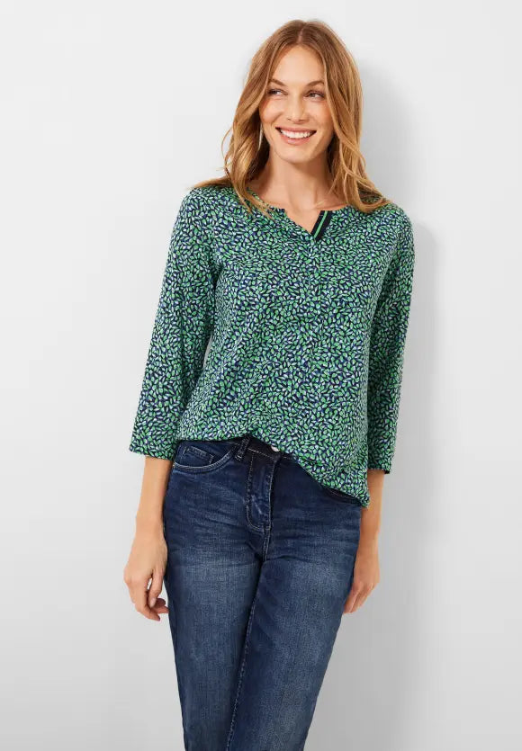 319231- Green Print Top- Cecil