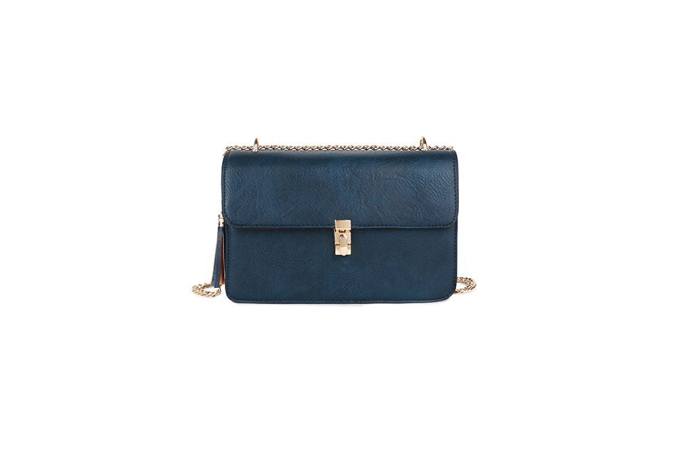 2123 Chain Handle Crossbody-Blue