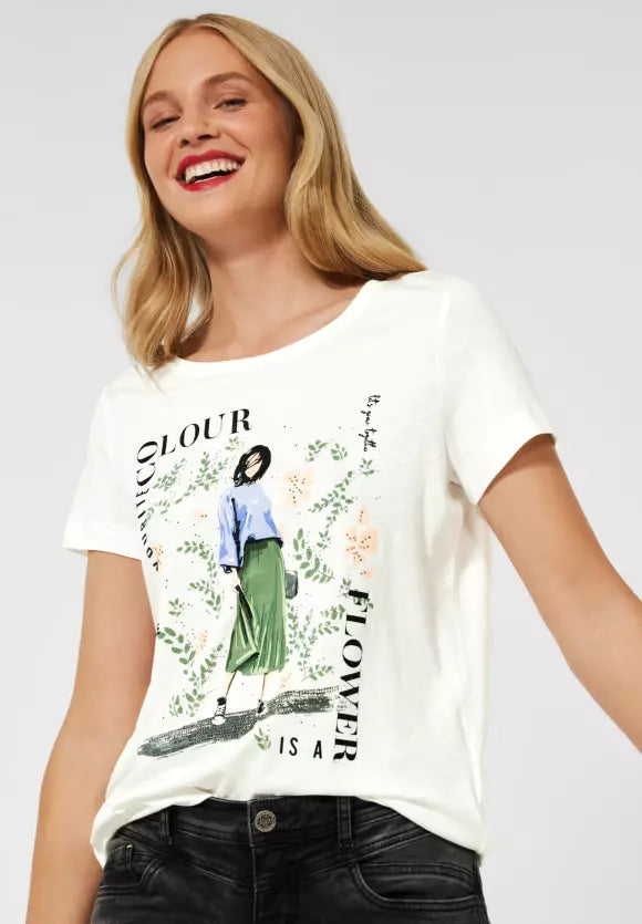 One 318511- Seven – T-shirt Off Fifty print- white- with Street Boutique