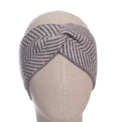 6006512- Knitted Headband- Grey-Zelly