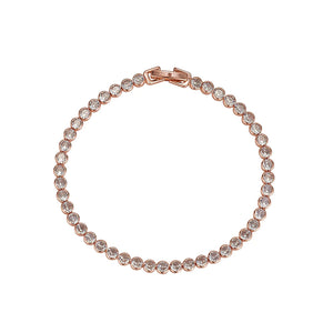 Dakota Rose Gold Tennis Bracelet- Knight & Day Jewellery