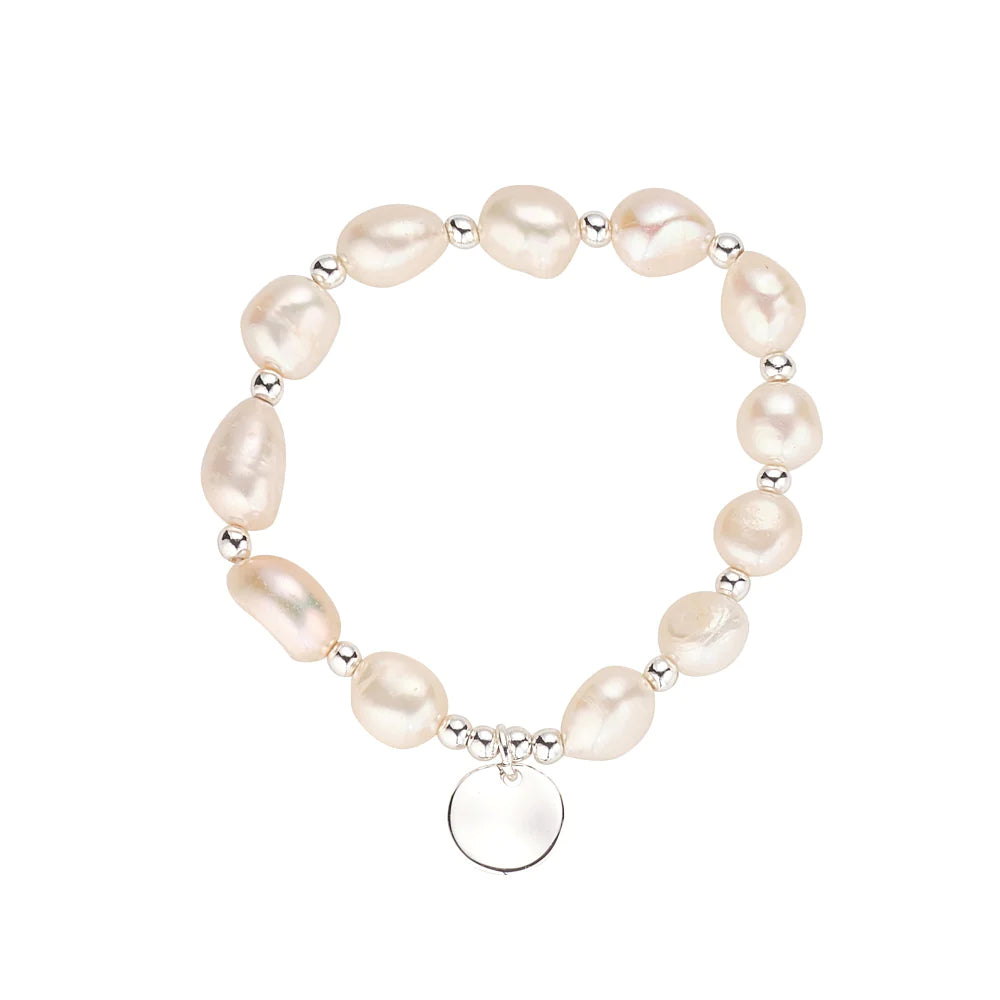 Bella Freshwater Pearl Bracelet Silver- Knight & Day Jewellery