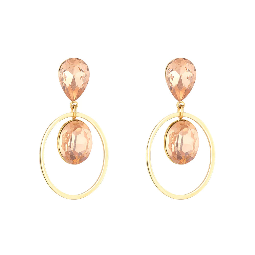 Tori Champagne Earrings- Knight & Day Jewellery