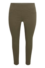 Load image into Gallery viewer, 2076- Fransa Plus Elastic Waist Trousers- Dusky Olive- Fransa