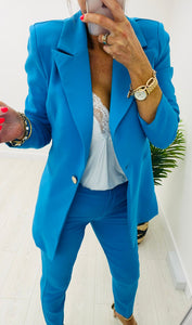 Blue Trouser Suit- Kyla
