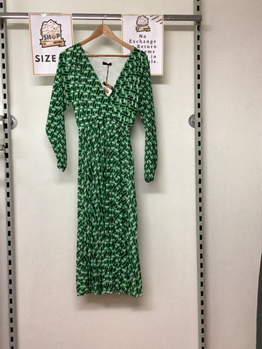 Kyla Green/Black Wrap Dress