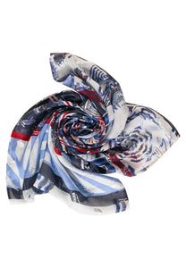 571829- Patchwork Foil Loop Scarf - Cecil