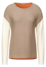 Load image into Gallery viewer, 301819- Beige Colourblock Jumper- Cecil