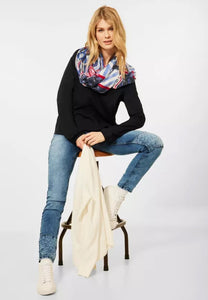 571829- Patchwork Foil Loop Scarf - Cecil