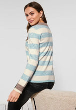 Load image into Gallery viewer, 302169- Cosy Stripe Jumper Blue/White- Cecil
