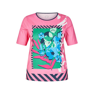 Seven Rabe – 121352- Fifty Boutique - Print Pink T-shirt